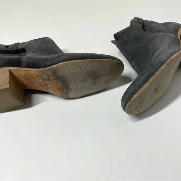 Vince Harriet Suede Gray Limestone Booties Size 7M - Picture 3 of 8